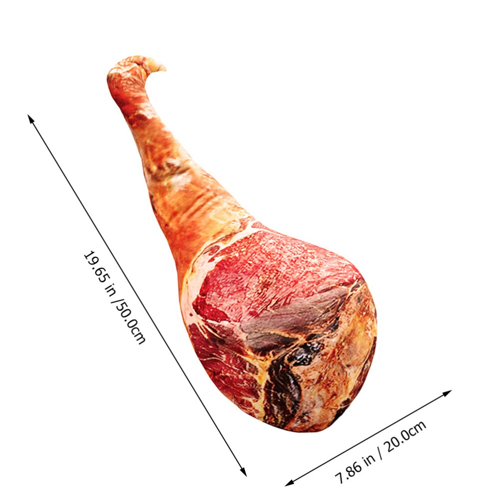 1 almohada de jamón Artificial, almohada de broma de , divertida almohada de muñeca, broma, tocino, almohada de dibujo de comida creativa, almohada para Bar Par KTV