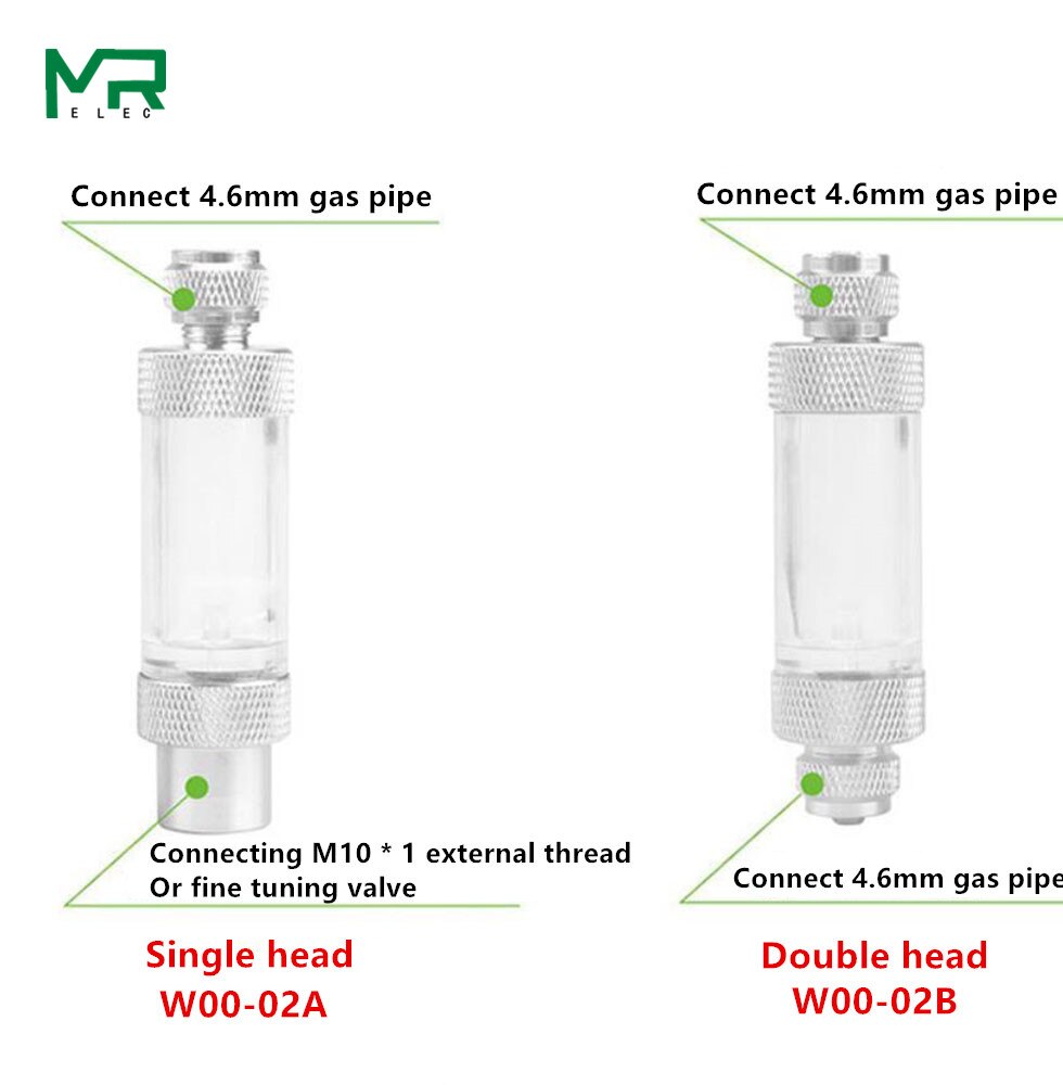 Wyin Check Valve-Regulator Diffuser Reactor Single-Head or Dual-Head Aquarium CO2 Bubble Counter Air Pump Accessories