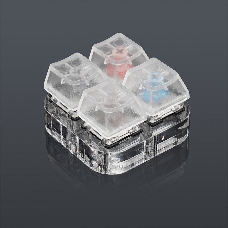 4 Key Caps Testing Tool Gateron MX Switches Keyboard Tester Kit Clear Keycaps Sampler PCB Mechanical Keyboard X6HA