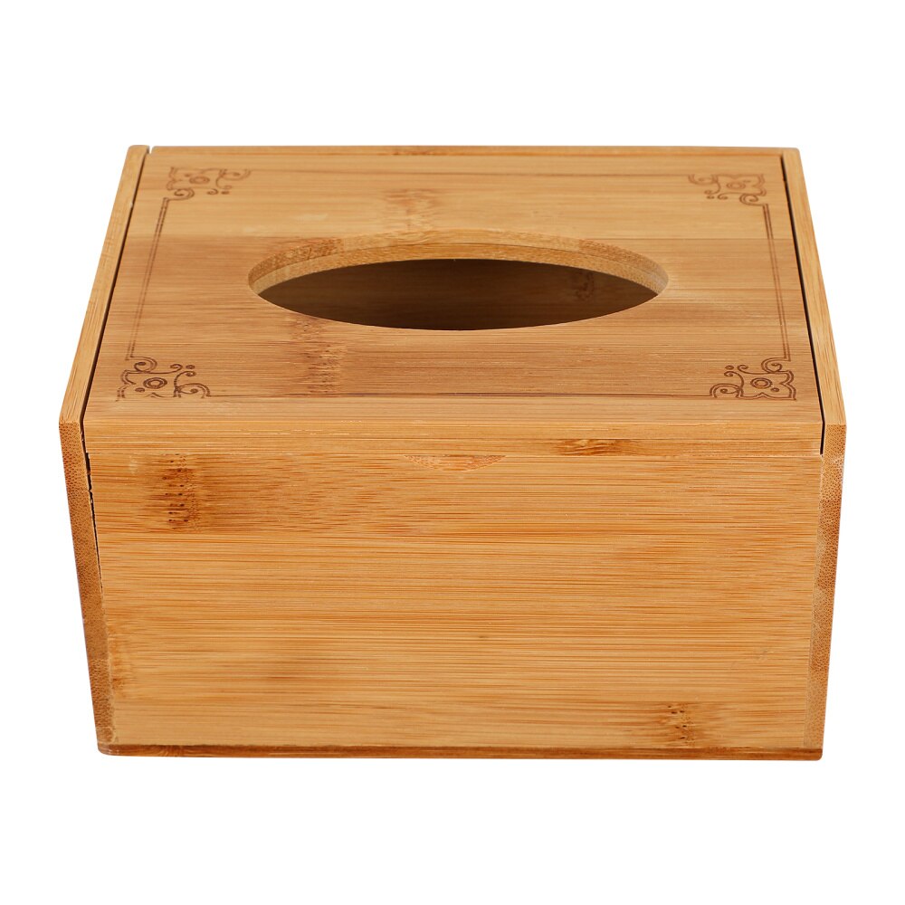 1 Pc Handig Servethouder Tissue Box Creatieve Bamboe Houten Tissue Doos)