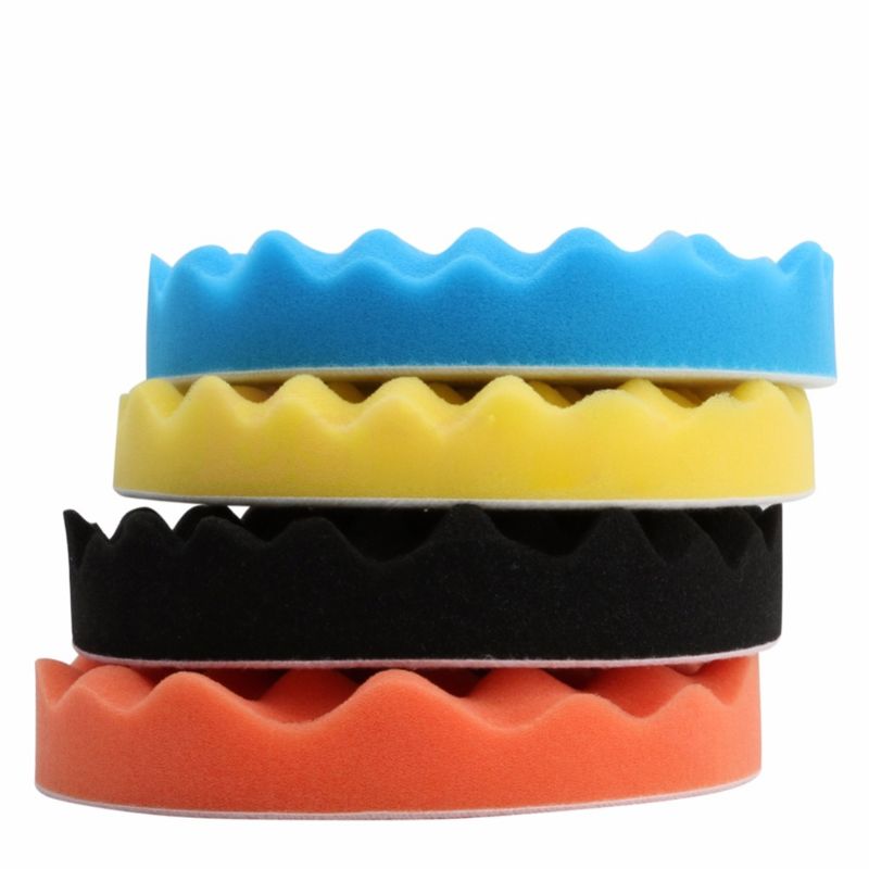 4 Stuks 5 Inch (125Mm) Buffing Polijsten Spons Pad Kit Voor Auto Polijstmachine Buffer Mol