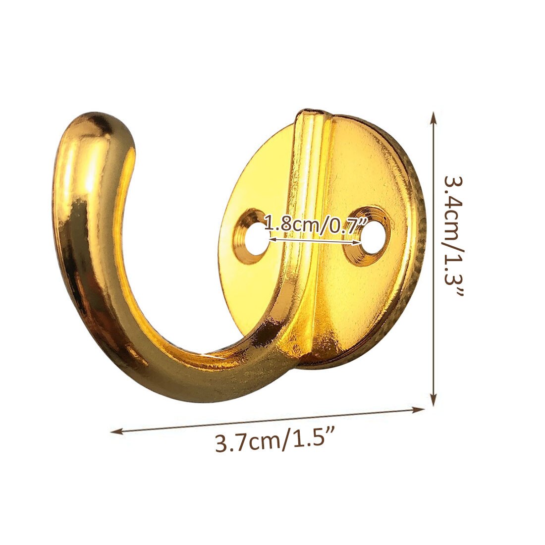 6pcs Hanger Hook Wall Hanging Hooks Clothes Coat Rack Hook Home Storage Rustproof Hook for Bathroom Wall Towel Hanger Hooks: Gold