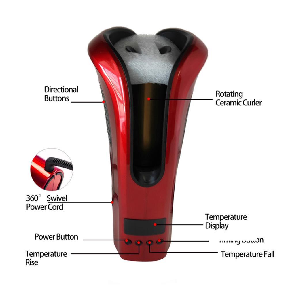 Cheveux professionnels Air Spin Curl 1 pouce en céramique rotatif électrique Air Spin bigoudis fers à friser automatiques