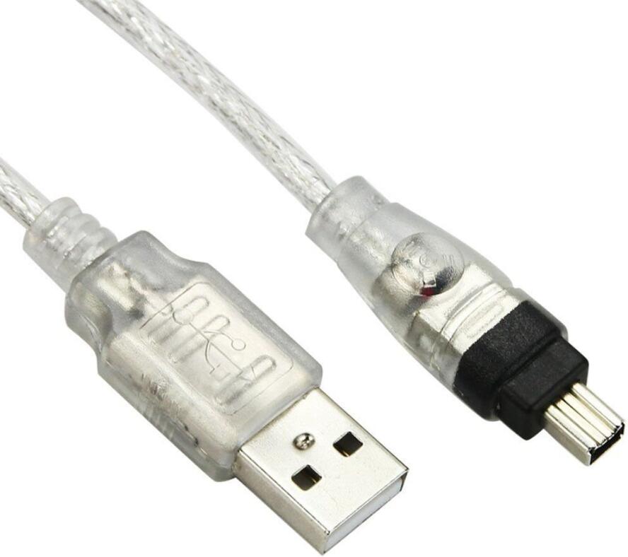 Lbsc usb datakabel, ieee 1394 4 pin til usb mini plug firewire til mini dv hdv videokamera til redigering 1.4m