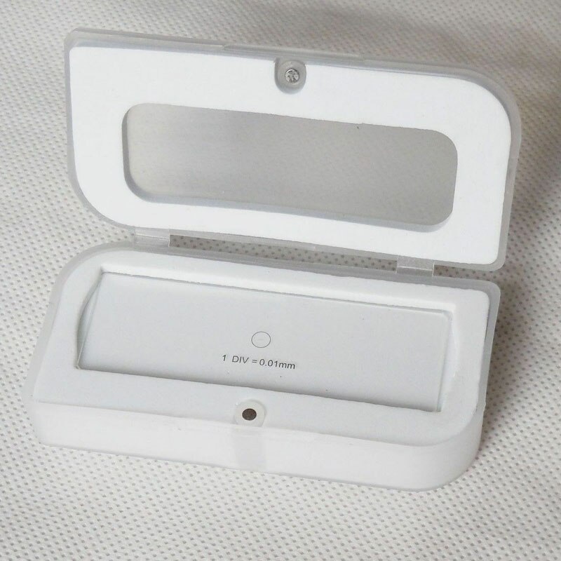 DIV=0.01mm Stage Micrometer Graticules Microscope Stage Micrometer Calibration Slide