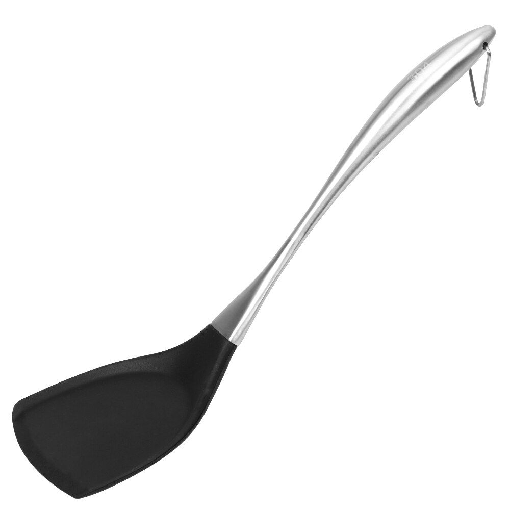 Stainless Steel Handle Cooking Turners Heat Resistant Kitchen Accessories Kitchen Cooking Tool Non-stick Soup Spoon Silicone: Cooking Turners