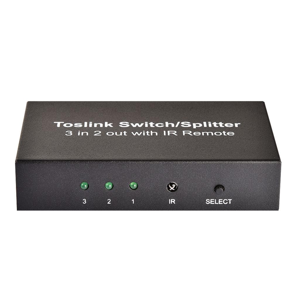 3x2 HDMI-compatible Splitter Video Switcher Adapter 3 In 2 Out Converter Amplifier With Remote Control For Xbox PS4 HDTV Laptop