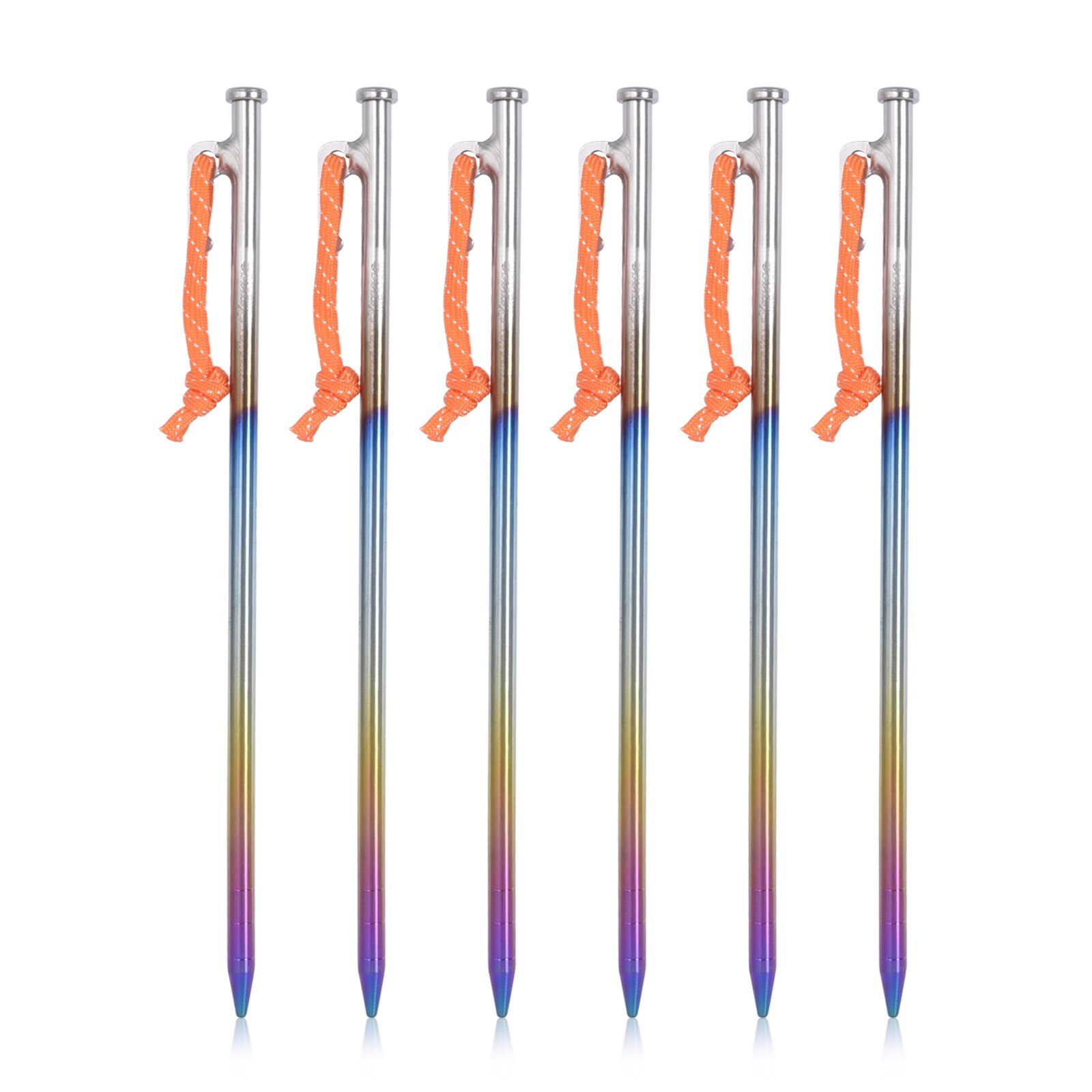 Viaggio senza limiti 24 30 35CM picchetti per tende da campeggio in lega di titanio per impieghi gravosi chiodi per escursioni tutto'aperto escursionismo giardinaggio: Ti4016P 24cm