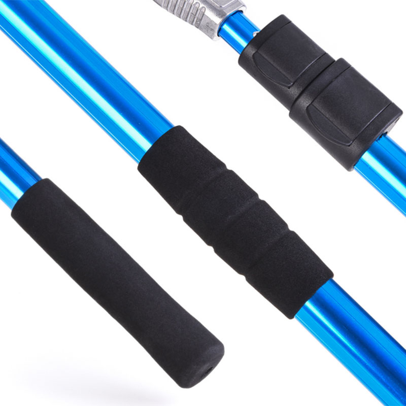 Blue Aluminum Alloy Quick Folding Dip Net Large Triple-Cornered Dip Net Fishing Net