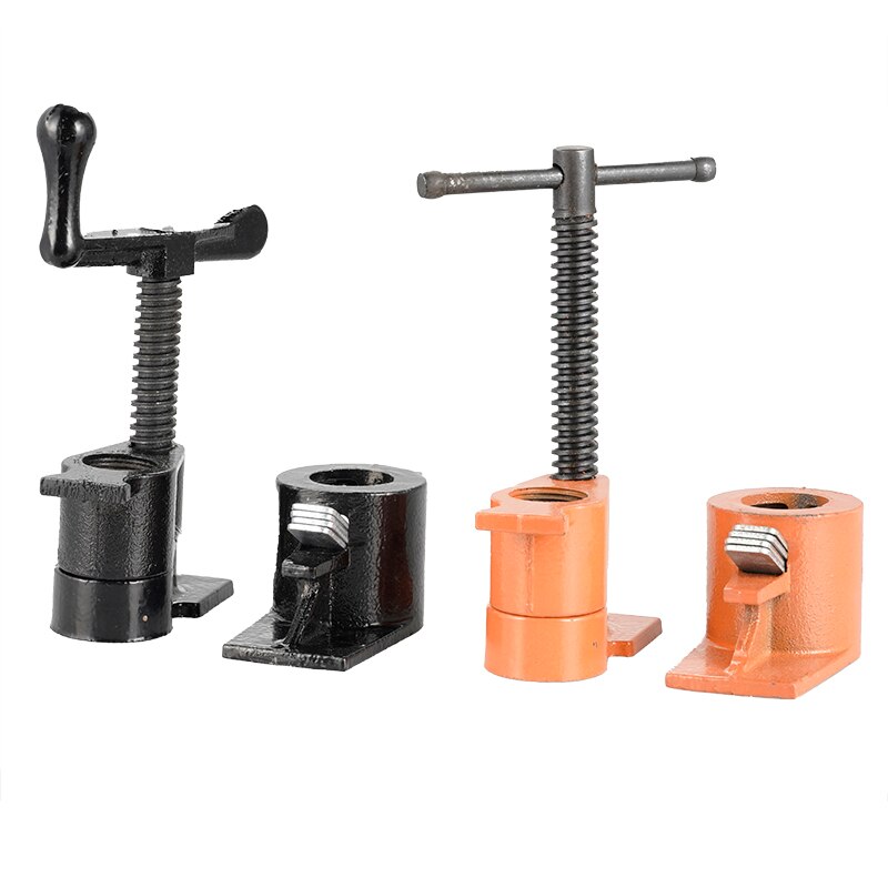 3/4 Inch Heavy Duty Pipe Clamp for Woodworking Wood Gluing Pipe Clamp Steel Cast Iron Pipe Clamp Fixture Carpenter Hand Tool