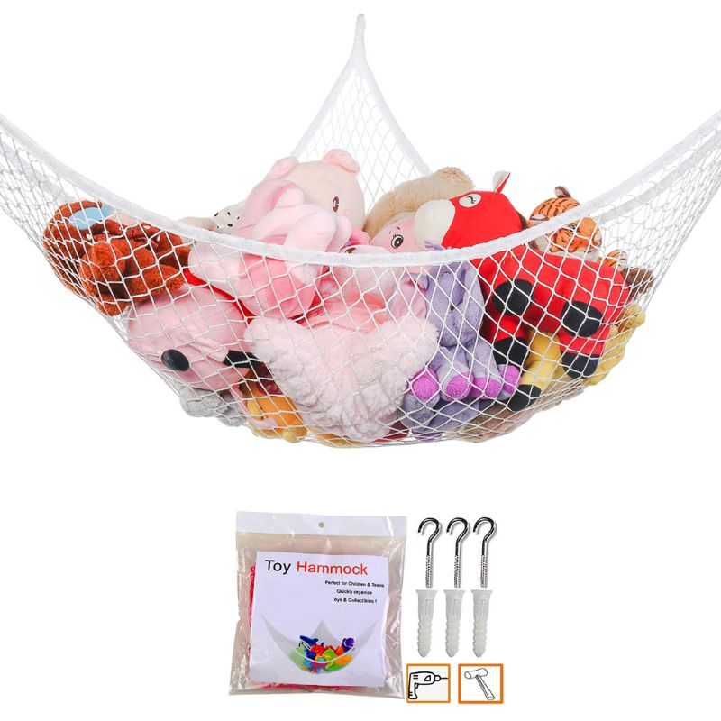 Gittergewebe Netz Spielzeug Hängematte Ecke Kuscheltiere Spielzeug freundlicher Baby Hängende Lagerung Veranstalter 2 Größen