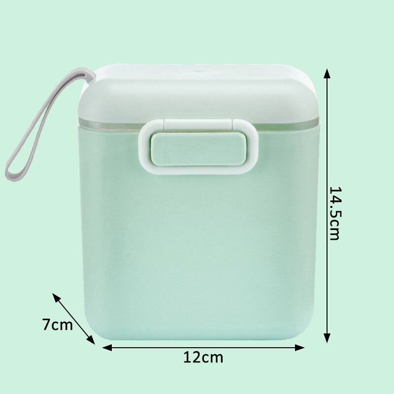 1Pcs Portable Baby Milk Powder Box PP Milk Powder Box Snack Food Storage Box with Handle Size S/L: with handle green L