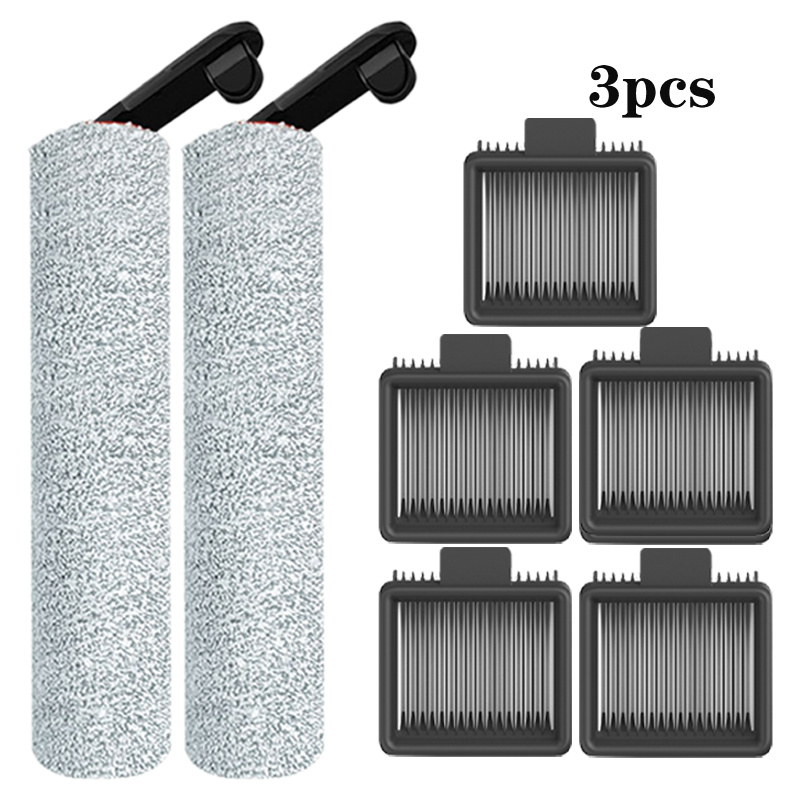 For Dreame H12 Pro / H12 Plus / H12 Core Soft Brush Spare Parts Wet Dry Vacuum Cleaner Roller Hepa Filter Accessories: army green