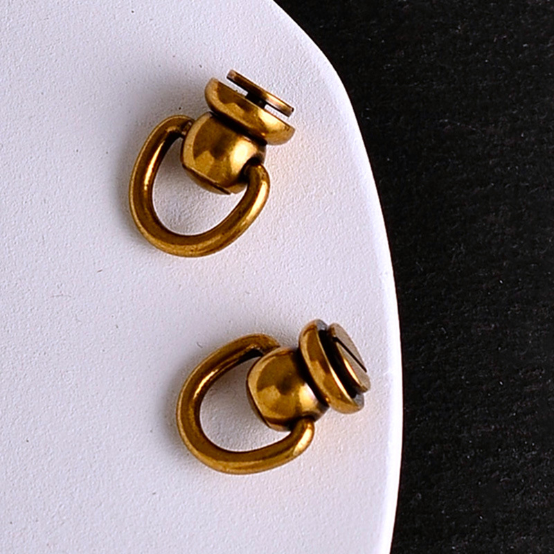 Pure Copper Bag Zipper Transform Buckles Accessories DIY Handbag Repair Kit Replace Chain Buckle Adjust Parts Hardware: old gold / 2 pcs