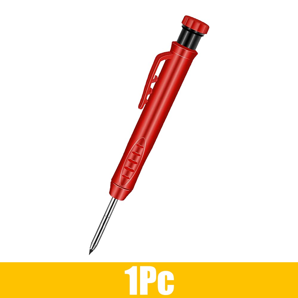 Solidny stolarz ołówek robić obróbki drewna znakowanie narzędzia robić prac budowlanych rysowanie Scriber z wbudowaną ostrzałką: czerwony Pen