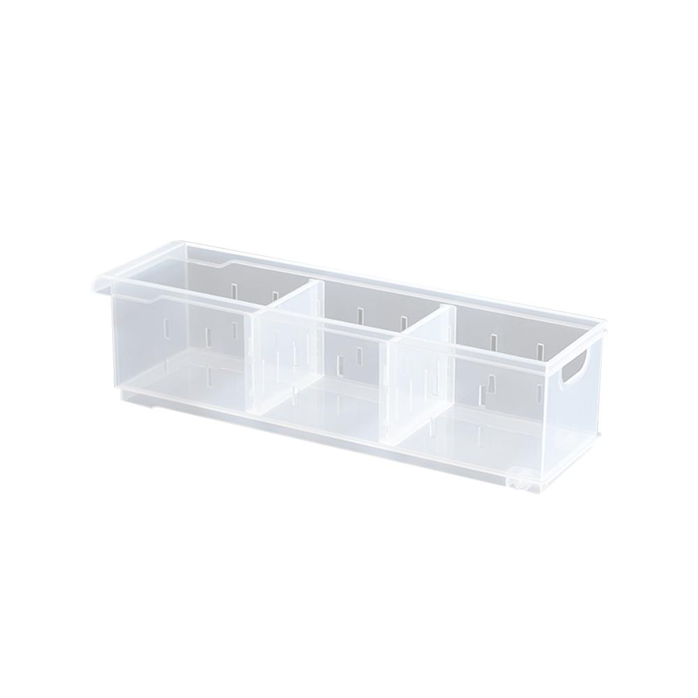 Refrigerator Storage Box Plastic Freezer Food Storage Bins Organizer Pantry Cabinet Transparent Plastic Fresh-keeping Box: 12.2X12.8X45cm