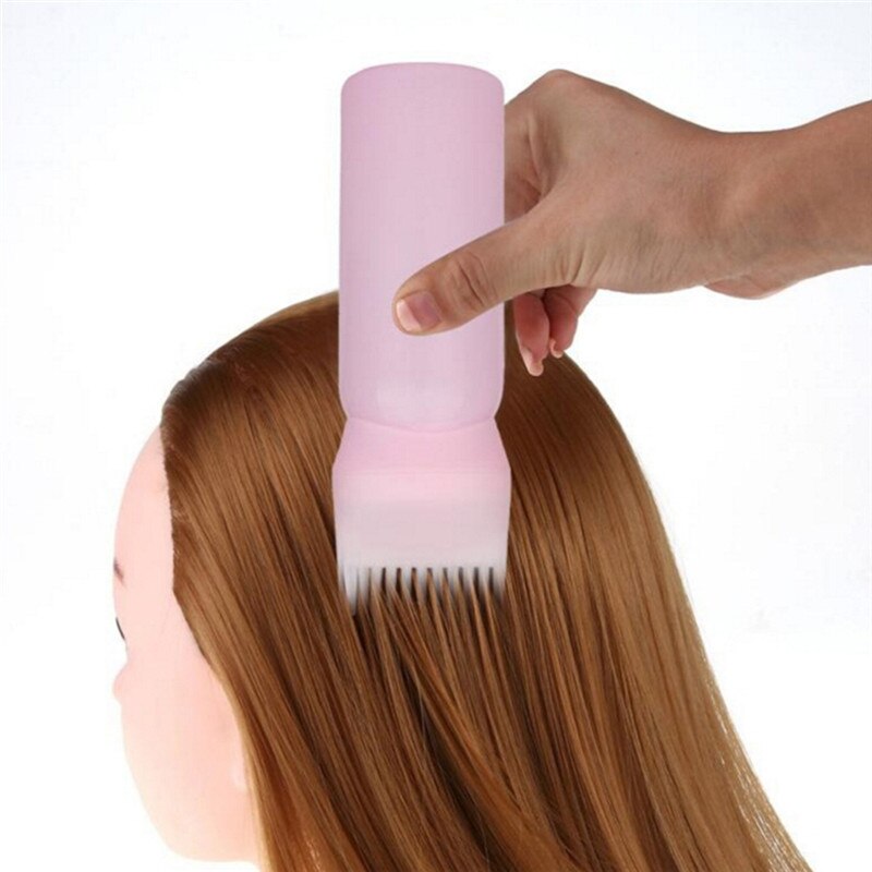 Peine de 120 ML para teñir el cabello botella de tinte de pelo vacía con cepillo aplicador que dispensa la coloración del cabello en salón herramienta de estilismo