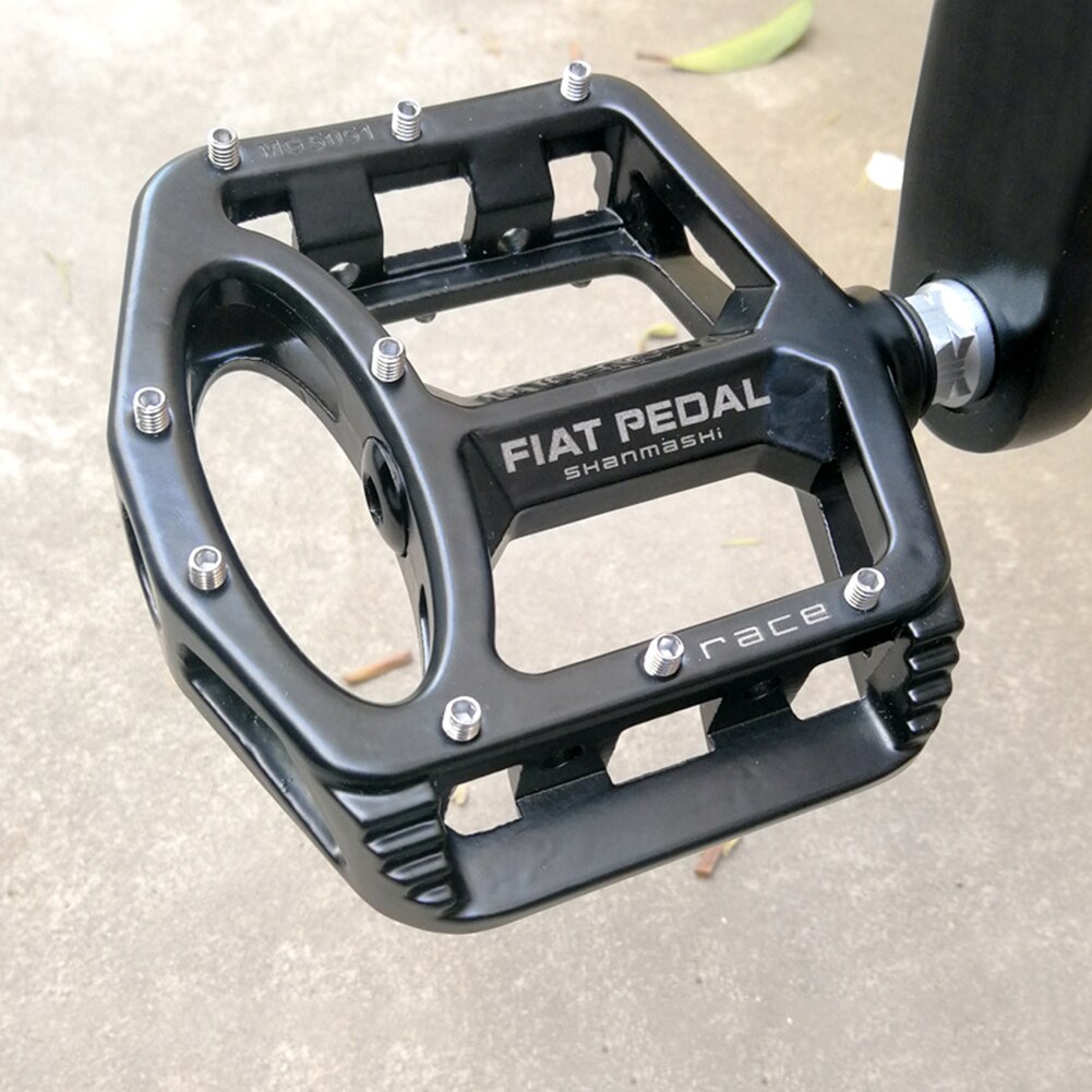 Bicycle Bearing Pedals Flat Bike Pedals Alloy Fixed Gear Road Bike Large Non-Slip Pedals for Cycling Bike Accessories