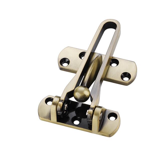 Swing Bar Deurslot Home Security Deurslot, Voordeur Sloten Voor Kinderen, thuis Versterking Lock Voor Swing-In Deuren, Zinklegering: Green bronze