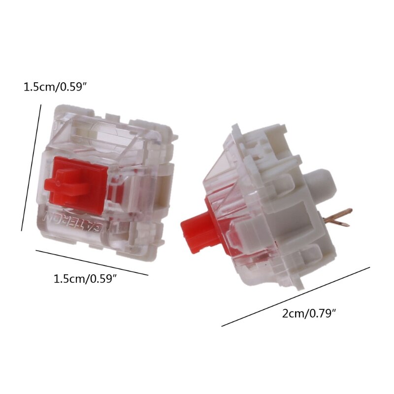 10Pcs Gateron SMD Red Switches Mechanical Keyboard 3pin Gateron MX fit GH60