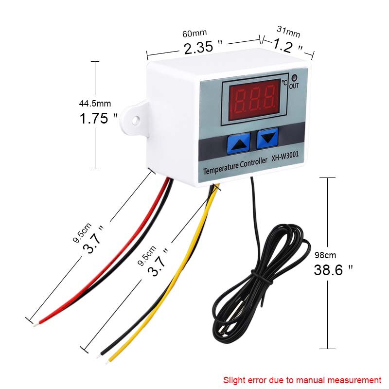 10A 12V 24V 110V 220VAC Digital LED Temperature Controller XH-W3001 For Incubator Cooling Heating Switch Thermostat NTC Sensor