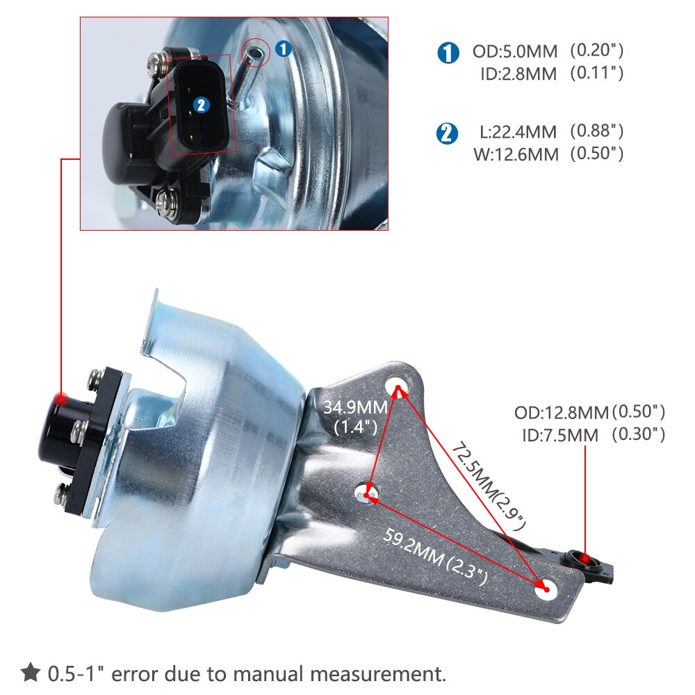 Turbo turbolader wastegate aktuator med sensor 753556-0002,756047-0002 til citroen  c4 c5 peugeot 307 308 407 508 607