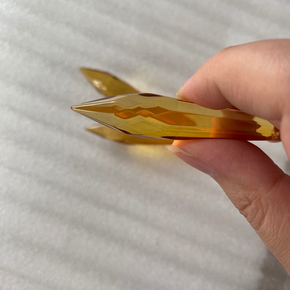 38MM/63MM/76MM de cristal de té Prisma de iluminación a cristales de vidrio de Icicle U gota colgante para venta: 76mm / 10pcs