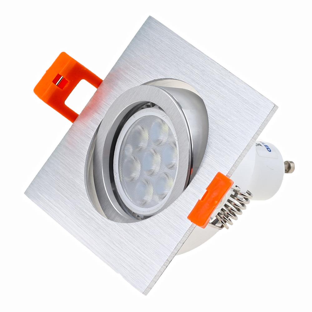 10Pcs Zwart Wit Zilver Ronde Verzonken Led Plafondlamp Verstelbare Frame MR16 GU10 Lamp Armatuur Downlight Houder Knipsel 65mm