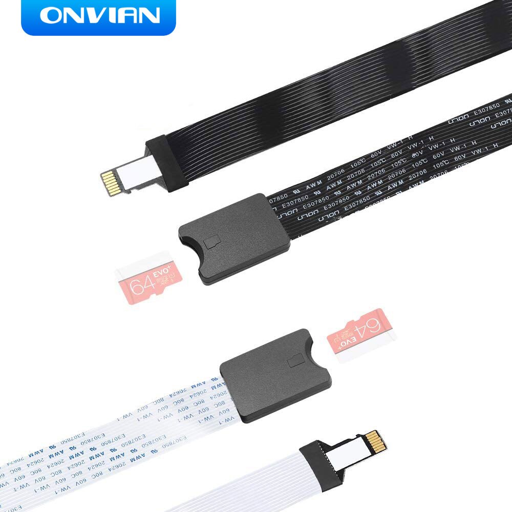 Onvian micro sd hunn til micro sd hann skjøtekabel tf til tf kortleser fleksibel forlenger adapter for bil gps 3d skriver tv
