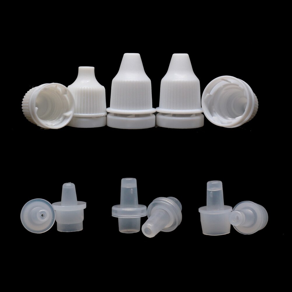 100 sztuk x 5ml-100ml plastikowe butelki z kroplomierzem puste wyciskane PE oko E płynny sok wkraplacz oleju pojemnik wielokrotnego napełniania + mini lejek