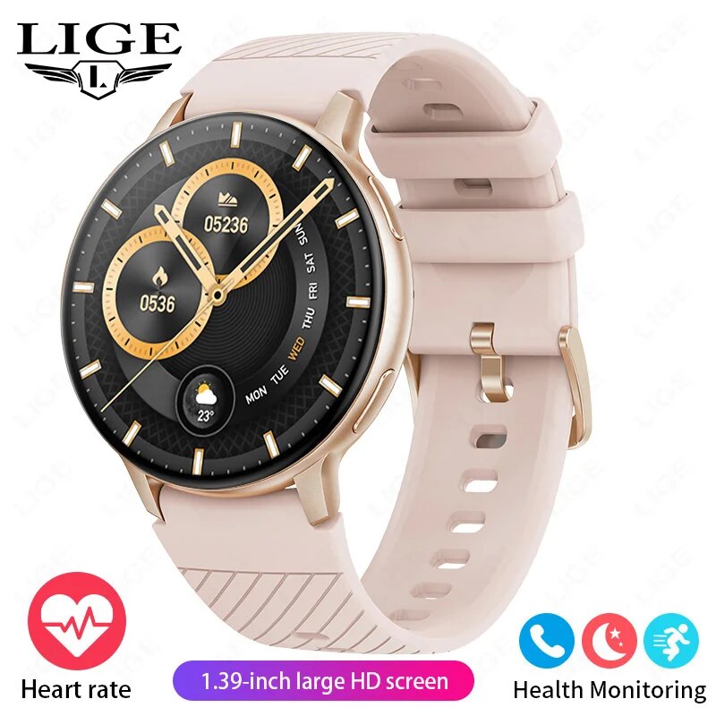 LIGE-Reloj inteligente para hombre y Mujer, accesorio de pulsera resistente al agua con llamadas, Bluetooth, seguimiento de actividad deportiva, oxígeno en sangre y salud