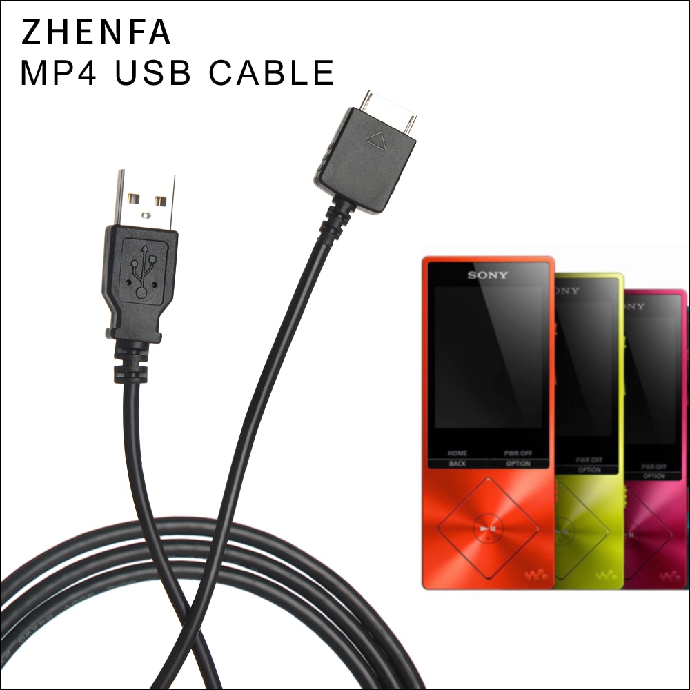 Zhenfa for sony usb oplader kabel walkman  mp3 spiller wmc -nw20mu nwz -zx1 zx2 a844 a845 a865 a866 a864 s754f nwz -s754 e052 mp4 mp3