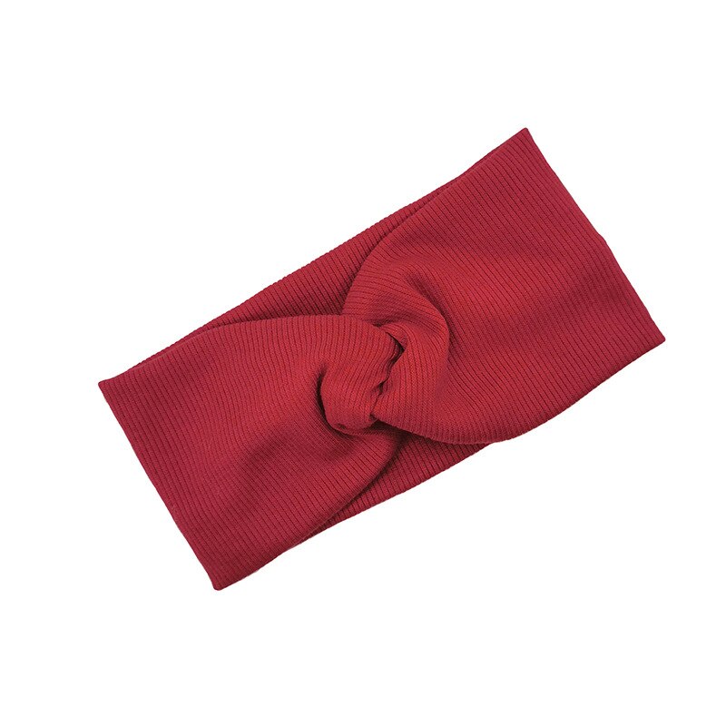 1 Pcs Lente Zomer Effen Kleur Baby Hoofdband Meisjes Twisted Geknoopt Zachte Elastische Meisje Hoofdbanden Haar Accessoires Kleine Maat: 2