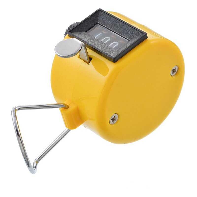 Clicker 4 Digit Number Counters Plastic Shell Hand Finger Display Manual Counting Tally Clicker Timer Soccer Golf Counter^1