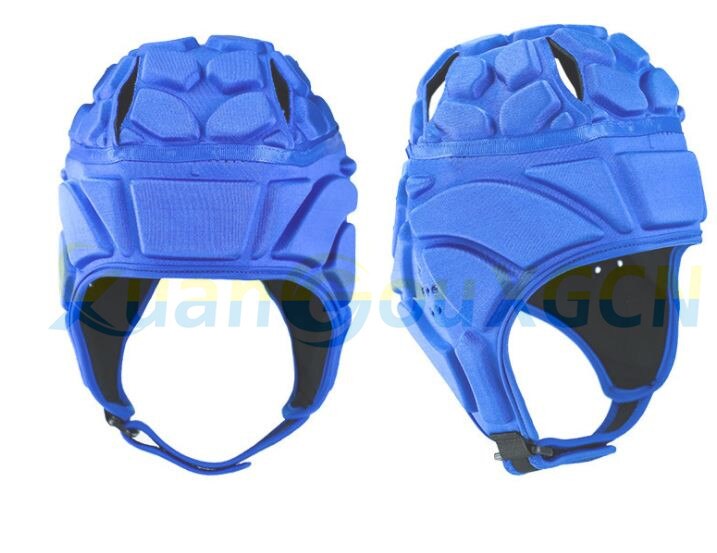 Menn kid hockey tank cap yrke fotball fotball keeper hjelm sport rugby cap head guard målvakt roller hat head protector: Blå s passer 4-7 år