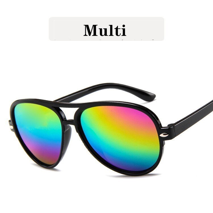Fahsion spejl børn solbriller børn gradient farverige lyserøde solbriller  uv400 piger drenge baby solbriller oculos masculino: Multi