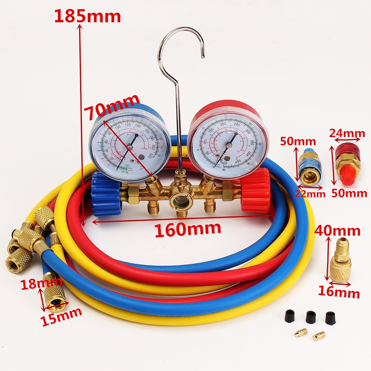 Car HVAC A/C Refrigeration Kit Manifold Gauge Set Grandado