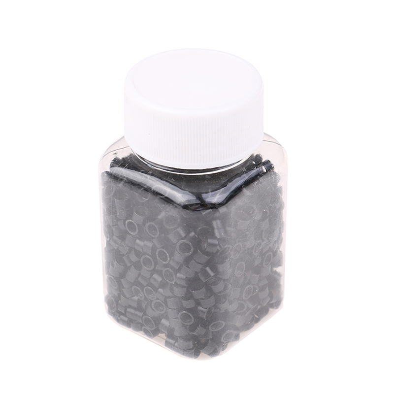 Mikro ringetone 4mm 1000 stk mikro krymp perler mikro perle hår silikon ringe / lenker / perler til hårforlengelse 5 farger: Db
