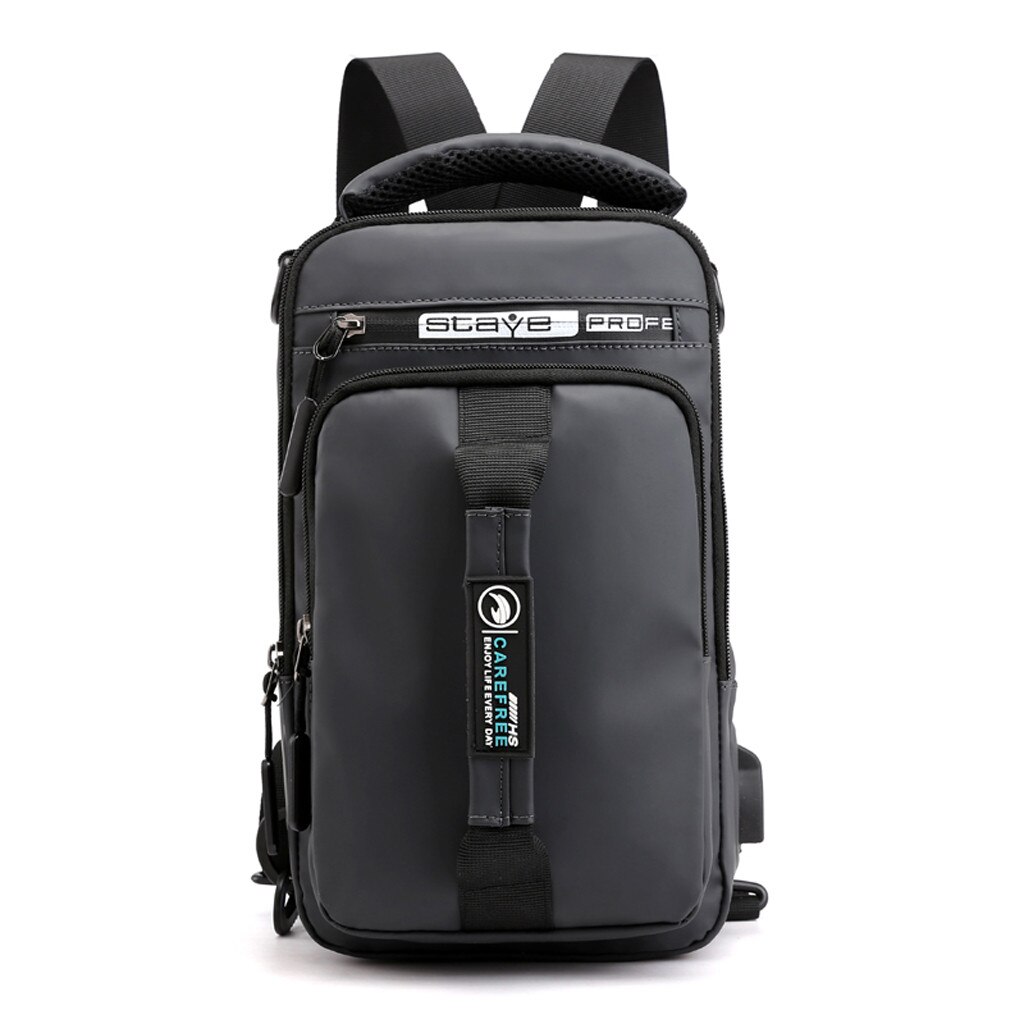40 # dos homens de Moda Ao Ar Livre Oxford Mochila USB Versátil Bolsa de Ombro Sacos Do Mensageiro Saco Peito Mochila Mujer рюкзак