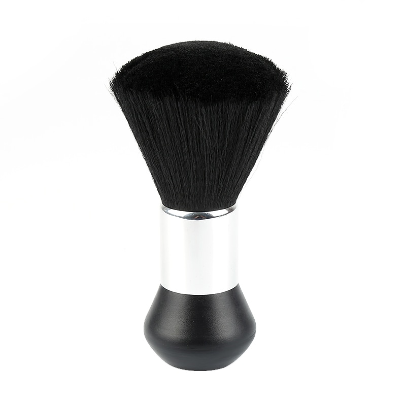 Brochas duraderas de Limpieza del cabello rota para barbería, cepillo de polvo de fibra de plástico para corte de pelo, herramientas de modelado de cabello, color negro: Default Title