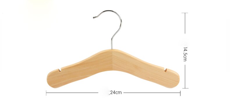 10 stks/partij Kind houten hanger kledingrek babykleertjes rek houten hangers voor kleding