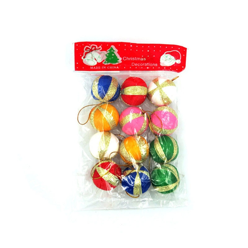 12 Stuks Mini Veelkleurige Kerstballen Kerstballen Party Kerstboom Decoraties Opknoping Ornament Decor
