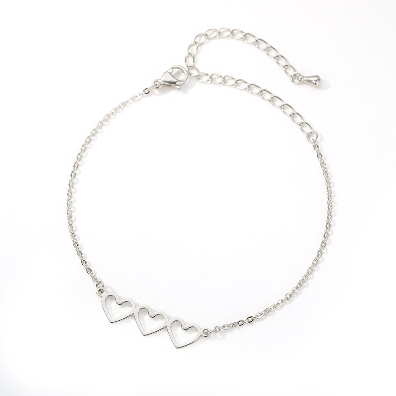 Klassische Herz-Förmigen Aushöhlen Anhänger Einstellbare Armbänder Für Frauen Edelstahl Charme Minimalistischen Mädchen Schmuck