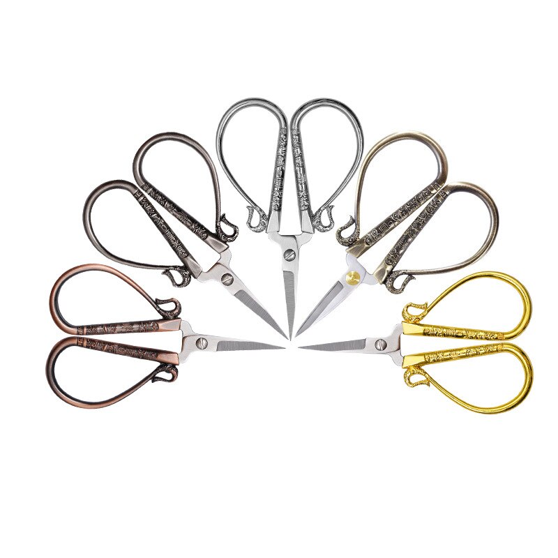 Tijeras de corte de nube de 12CM, tijeras de corte de papel, bordadas, clásicas, clásicas, europeas, Vintage, para costura a medida