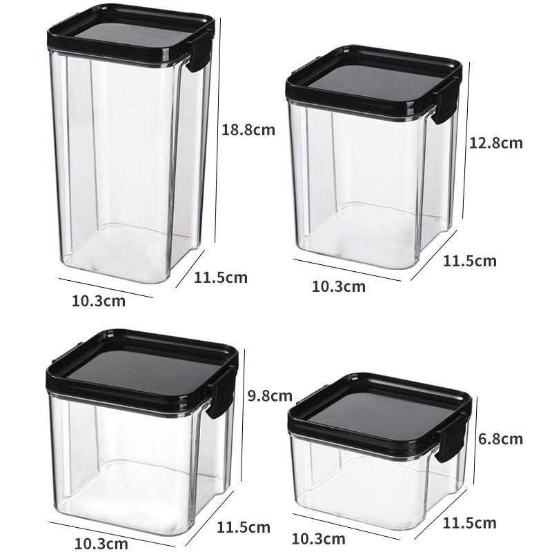 Food Storage Container Kitchen Gadgets Storage Refrigerator Box Multigrain Storage Tank Transparent Sealed Cans 700/950/1300ML