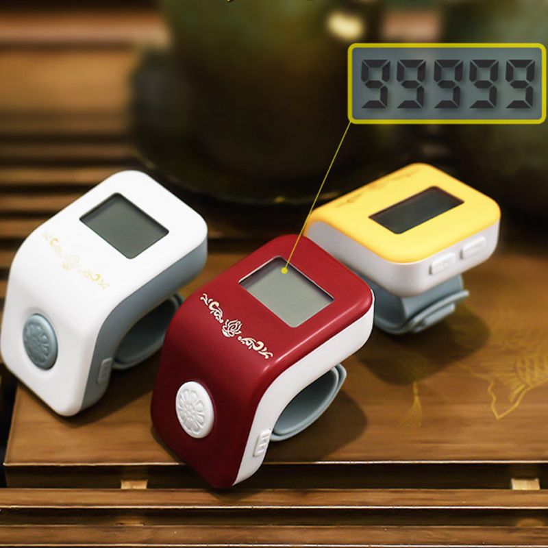 5 Digit Prayer Counter Clicker Toy Rechargeable Finger Ring Hand Tally Counter