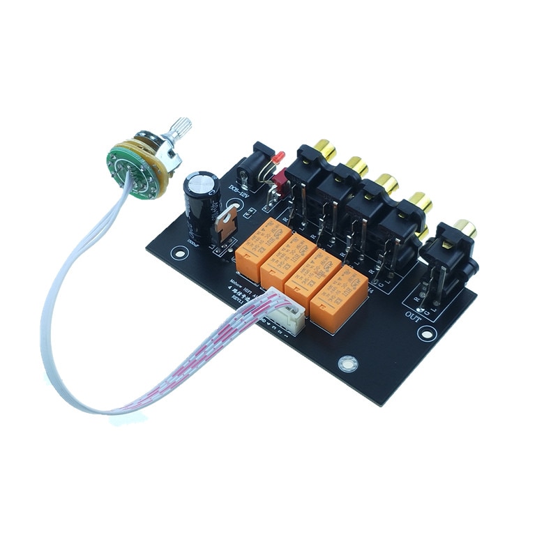 hifi audio 4 pairs RCA input Source Selector Signal Selector Switching For Preamp Power Amplifier 4 IN 1 OUT