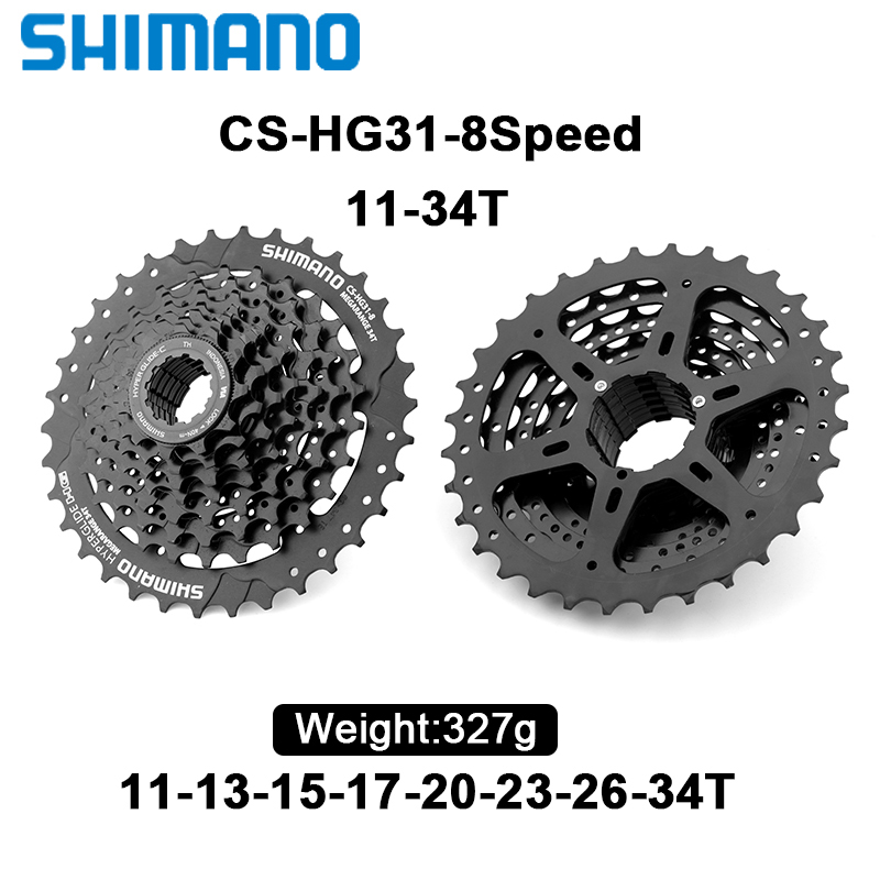 Shimano-Cassette de 8 velocidades para bicicleta de montaña, piñón de CS-HG31-8, 32T, 34T, 8V, K7, 8 velocidades, para MTB, Tran: 34T