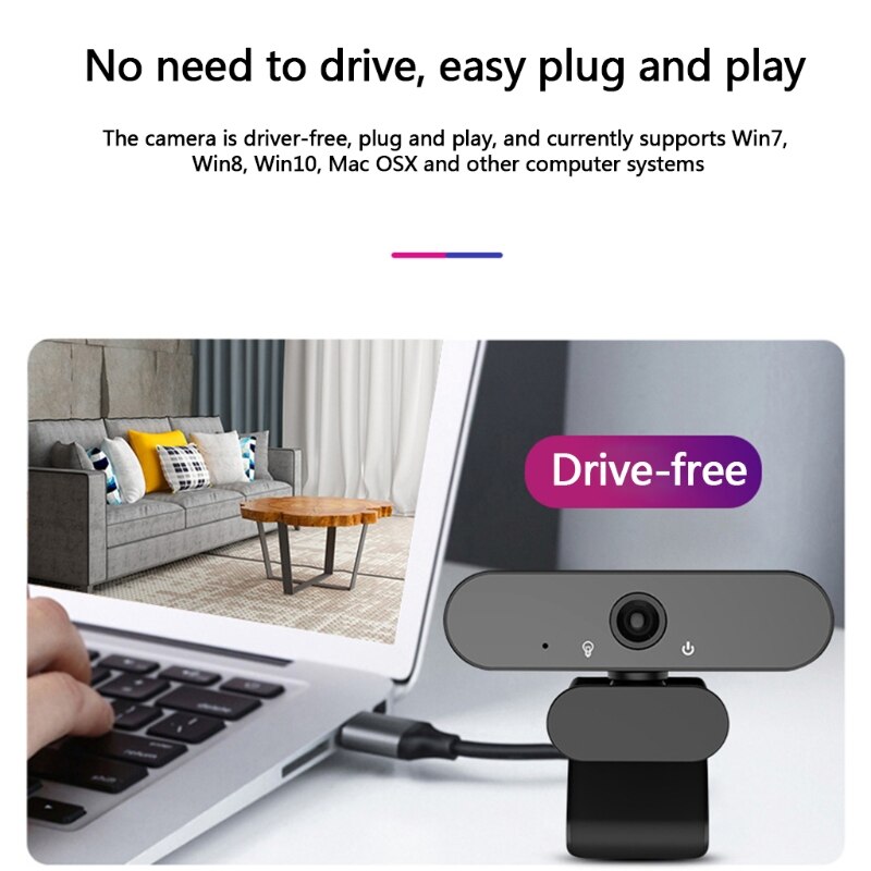 AutoFocus 1080P Webcam CMOS Sensor 1080P USB Web Camera+Mic Beauty Cam Broadcast