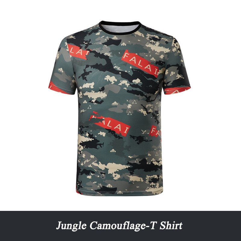 Camouflage Vissen Shirt Ademende Vissen Kleding Mannen Waterdichte Vissen Shirts Vissen Jas Sneldrogend Vissen Kleren: Jungle -T shirt / 3XL